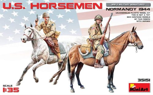 Miniart 1:35 U.S. Horsemen. Normandy 1944 figura makett