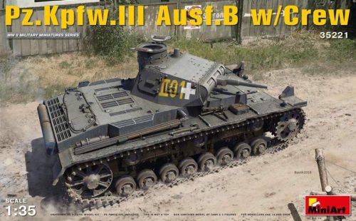 Miniart 1:35 Pz.Kpfw.3 Ausf.B w/Crew harcjármű makett