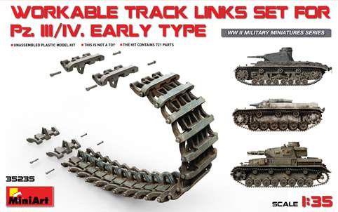 Miniart 1:35 Pz.Kpfw III/IV Workable Track Links Set.Early Type