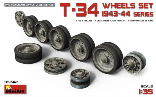 Miniart 1:35 T-34 Wheels Set. 1943-44 Series