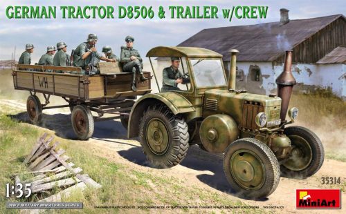 Miniart 1:35 German Tractor D8506 with Trailer & Crew