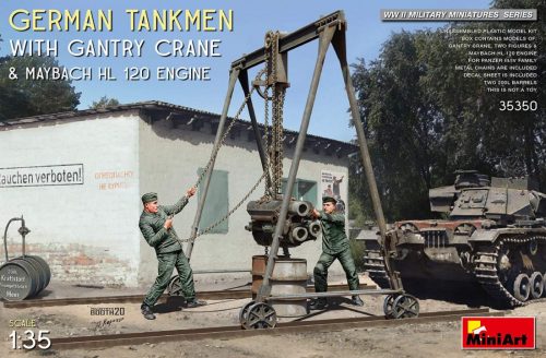 Miniart 1:35 German Tankmen with Gantry Crane & Maybach HL 120 Engine