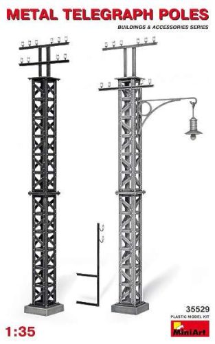 Miniart 1:35 Metal telegraph poles - fém telefon póznák 