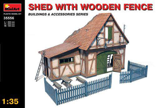 Miniart 1:35 - Shed with Wooden Fence