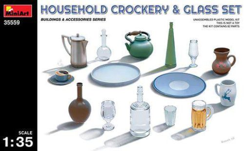 Miniart 1:35 Household Crockery & Glass Set