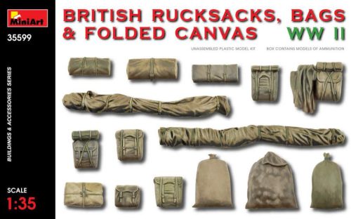 Miniart 1:35 British Rucksacks, Bags & Folded Canvas WW2