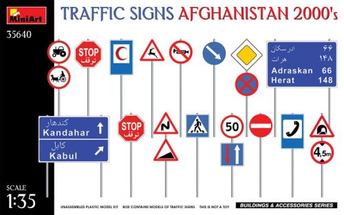 Miniart 1:35 Traffic Signs. Afghanistan 2000's