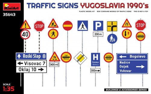 Miniart 1:35 Traffic Signs. Yugoslavia 1990's