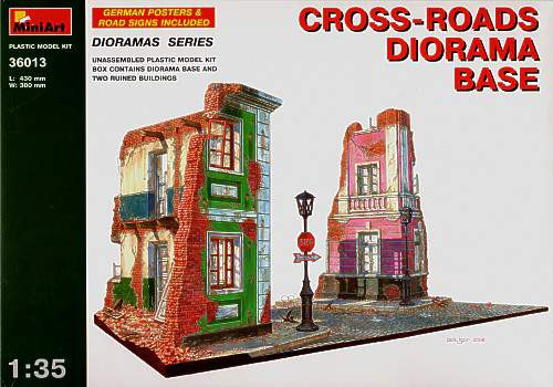 Miniart 1:35 - Cross roads diorama base with 2 ruined houses