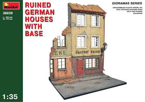 Miniart 1:35 - Ruined German houses with base