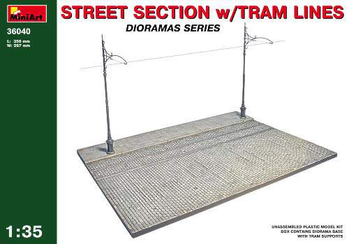 Miniart 1:35 Street Section with Tram Lines