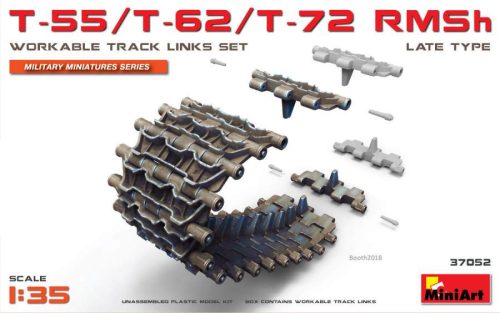 Miniart 1:35 T-55/T-62/T-72 RMSh Workable Track Links Set.Late Type