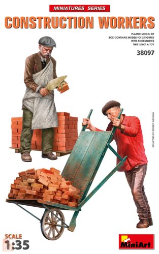Miniart 1:35 Construction Workers with Accessories