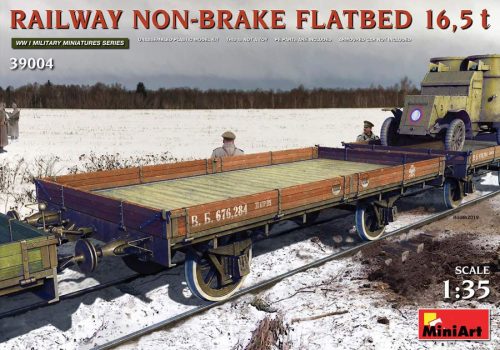 Miniart 1:35 Railway Non-brake Flatbed 16,5t