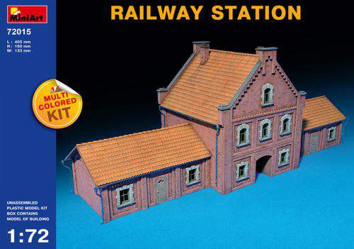 Miniart 1:72 Railway Station (Multi Coloured Kit)