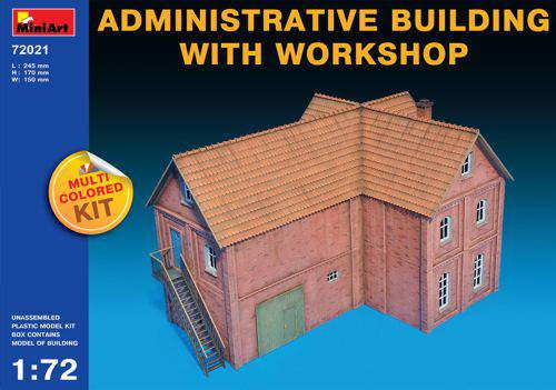 Miniart 1:72 Administrative Building with Workshop (Multi Coloured Kit)