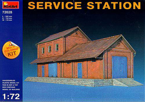 Miniart 1:72 Service Station (Multi Coloured Kit)