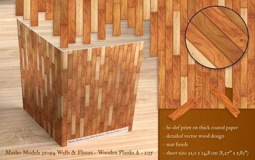 Matho Models 1:35 Walls & Floors - Wooden Planks A