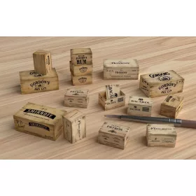 Matho Models 1:35 Wooden Crates: liquors