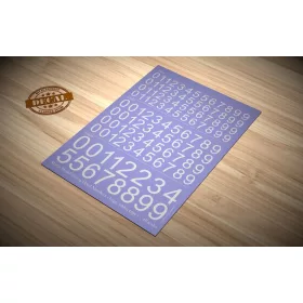 Matho Models Decal Numbers - large, white, type 1