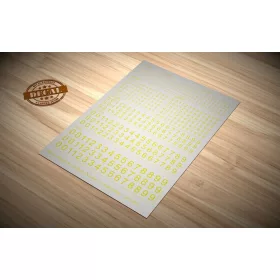 Matho Models Decal Numbers - small, yellow