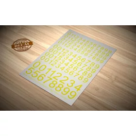 Matho Models Decal Numbers - large, yellow