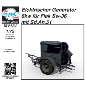   Planet Models 1:72 Elektrischer Generator 8kw für Flak Sw-36) mit Sd.Ah.51 1/72