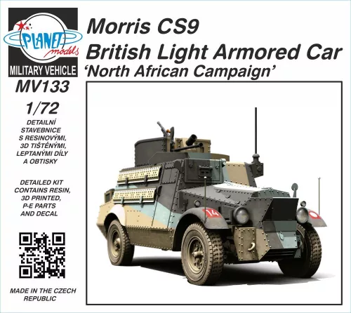 Planet Models 1:72 Morris CS9 British Light Armored Car ‘North African Campaign’1/72