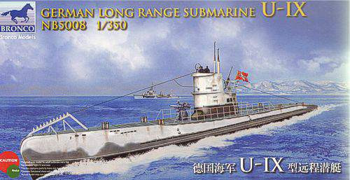 Bronco 1:350 German Long Range Submarine Type U-IX A