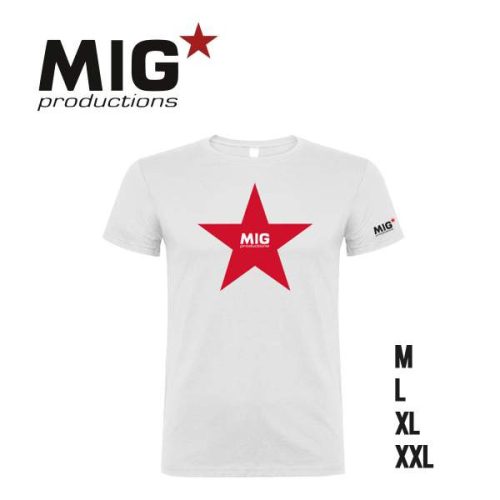 MIG Productions White T-Shirt XL (fehér színű póló XL-es méretben)