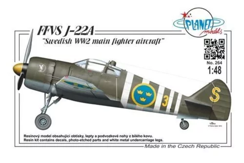 Planet Models 1:48 FFVS J-22A Swedish WW2 main fighter airc