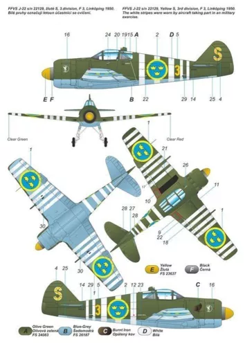 Planet Models 1:48 FFVS J-22A Swedish WW2 main fighter airc