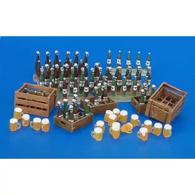 Plus model 1:35 Bierkisten, -flaschen und -Gläser
