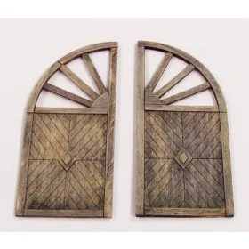 Plus model 1:35 Wooden gate - round
