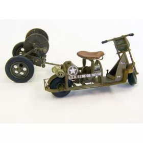 Plus model 1:35 U.S. airborne scooter with reel