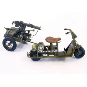 Plus model 1:35 U.S. airborne scooter with machine gun