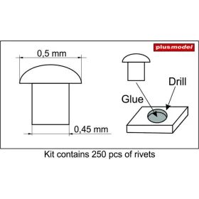 Plus model 1:35 Rivets 0,5 mm