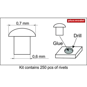 Plus model 1:35 Rivets 0,7 mm
