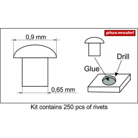 Plus model 1:35 Rivets 0,9 mm