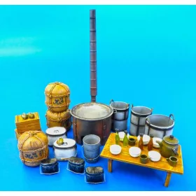 Plus model 1:35 Japanese military field kitchen equipmen
