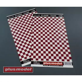 Plus model 1:35 Floor tiles red and white