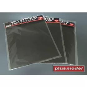 Plus model Polystyrene sheets black 0,3 big