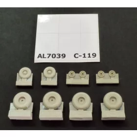 Plus model 1:72 C-119 Boxcar wheels early version