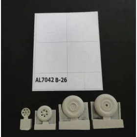 Plus model 1:72 B-26 Marauder late wheels groved