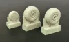 Plus model 1:72 B-26 Marauder early wheels diamond tread