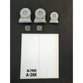 Plus model 1:72 A-26K Invader wheels