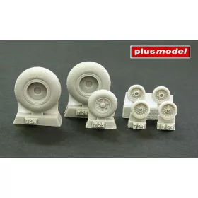 Plus model 1:72 B-24 Liberator wheels with diamond tread