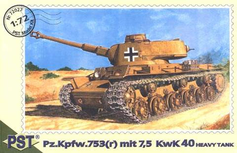 PST - Pz.Kpfw.753 with 7,5 KwK L/40 német nehéz tank PST72027