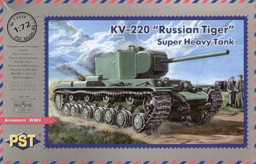 PST 1:72 szovjet KV-220 Russian Tiger Heavy Tank PST72059