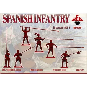 Red Box 1:72 Spanish infantry(Pike),16th century,set3